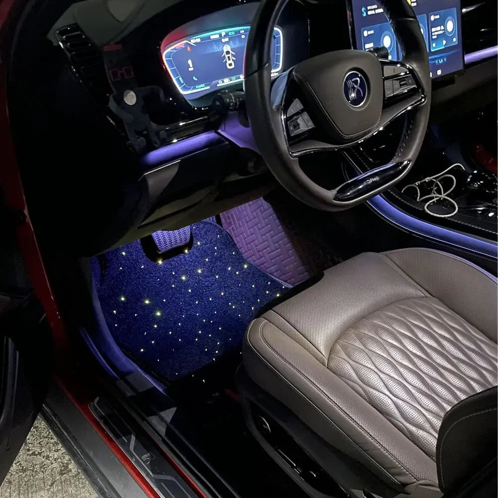 Alfombrillas LED con Fibra Óptica Estelar – Iluminación RGB con App