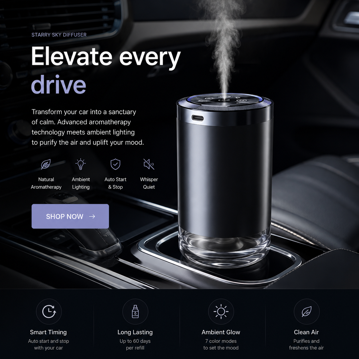 Difusor de aroma inteligente para coche
