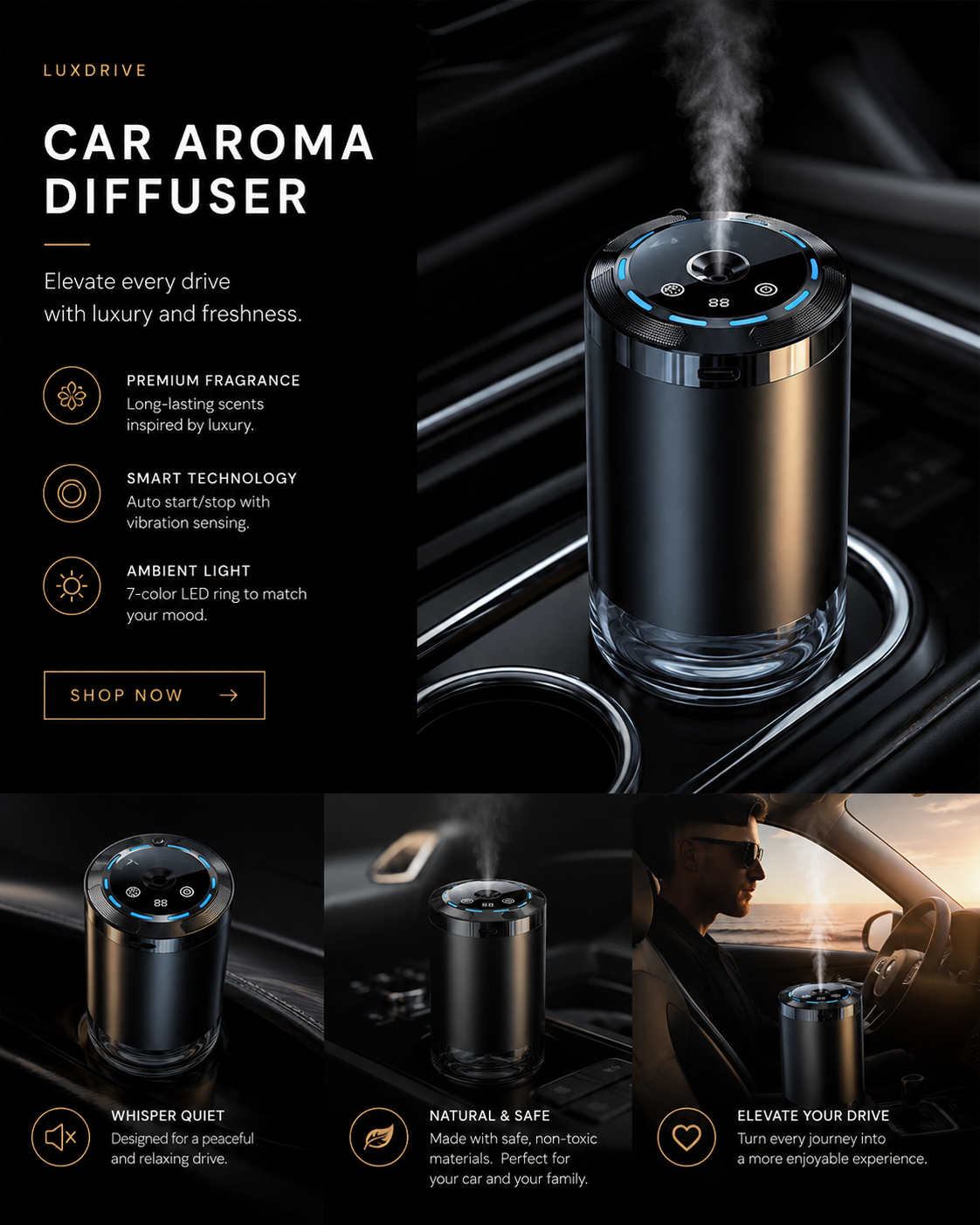 Difusor de aroma inteligente para coche